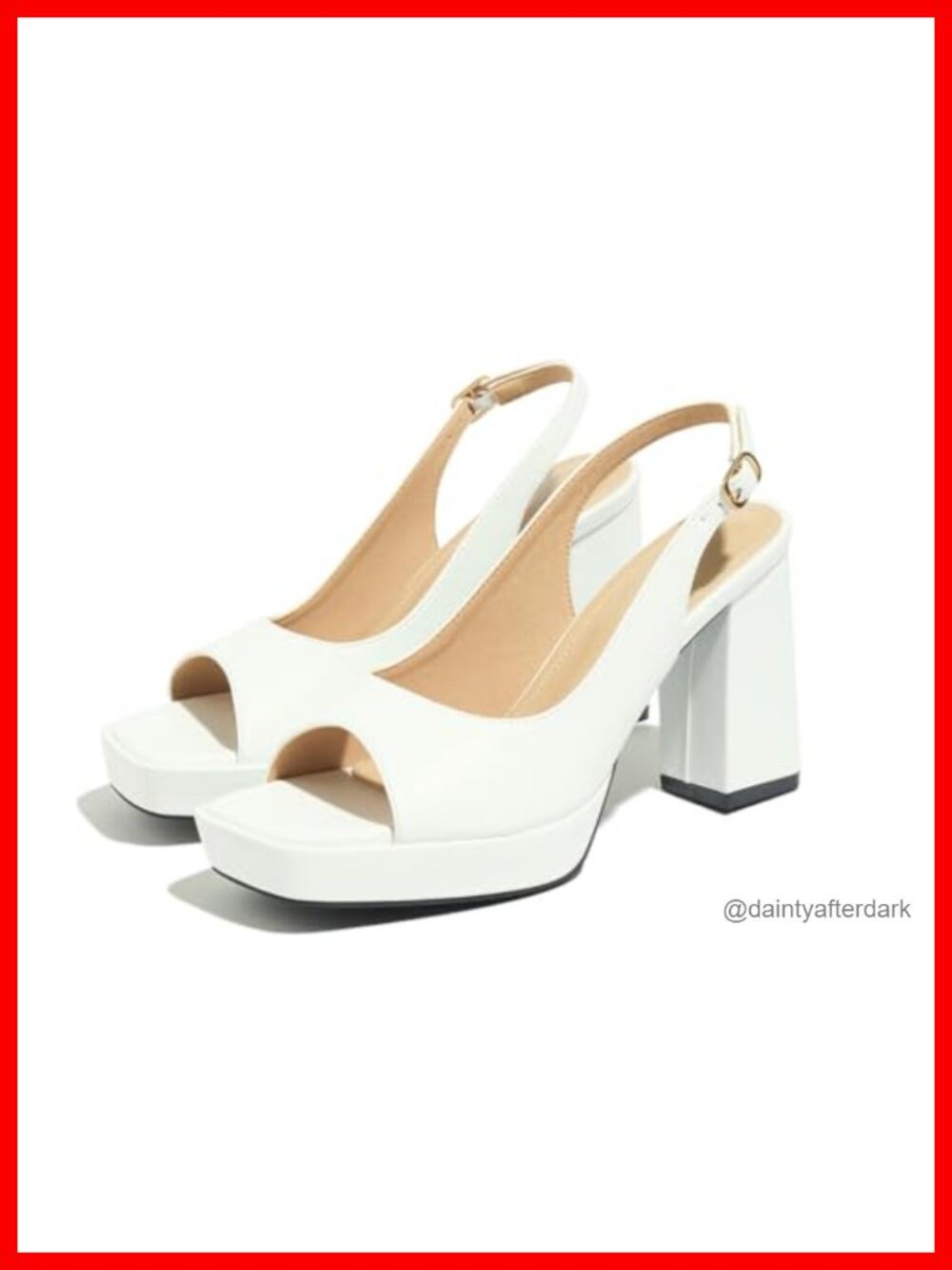 Women's Peep Toe PU Block Heel Platform Sandals